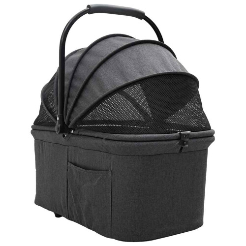 VidaXL vidaXL Folding Pet Stroller Black 78 x 54 x 101 cm Polyester 2
