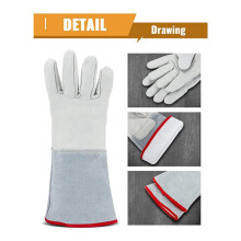 4x Cryogenic Gloves 14.2Inch/36cm Long Mid-Arm LN2 Protective Gloves for Liquid Nitrogen/Dry Ice/Cold Storage