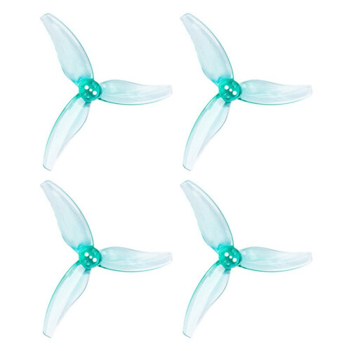 4 Pares 3630 Hélice de 3 Polegadas com 3 Pás para PC, Furo de 1,5 mm para Motor Sem Escova 2004KV RC FPV Drone Verde Pato