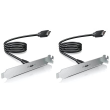 2X 20-Gbit/S-USB-3.2-Adapter, Motherboard-Header-Verlängerungskabel, USB-C auf USB 3.2 Typ-E Key-A 20-Pin-Anschluss PCIe-Blende