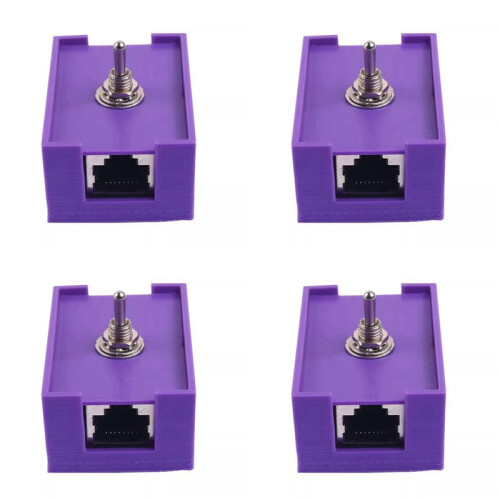 4X Network RJ45 LAN CAT5/CAT6 Twisted Pair Control  Toggle  Network Cable
