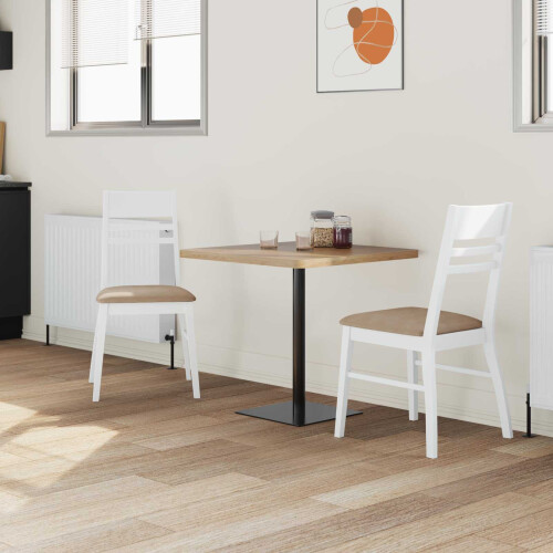 VidaXL vidaXL Dining Chairs 2 pcs White 43 x 54 x 89 cm Solid Rubber Wood 1