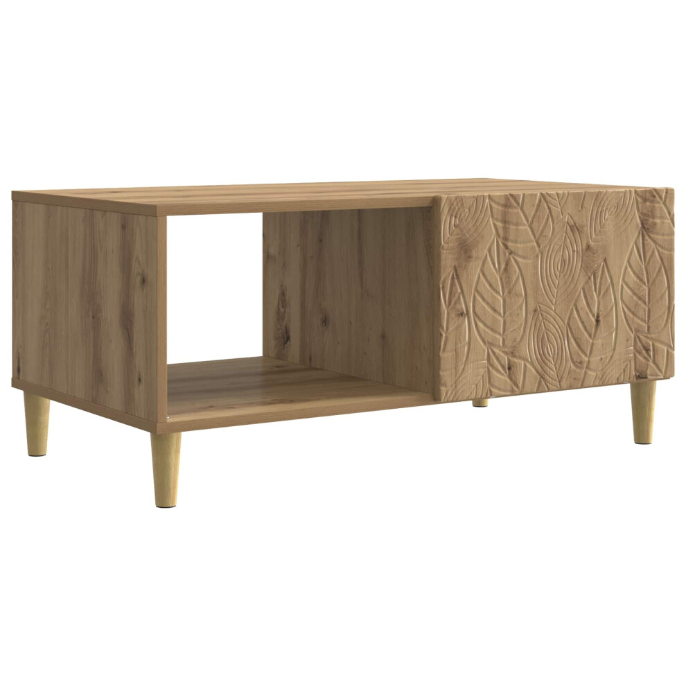 Vidaxl Coffee Table Artisan Oak 90 X 50 X 40 Cm Engineered Wood