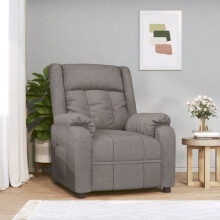 vidaXL Recliner Chair Taupe Fabric