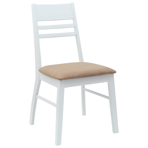 VidaXL vidaXL Dining Chairs 2 pcs White 43 x 54 x 89 cm Solid Rubber Wood 2