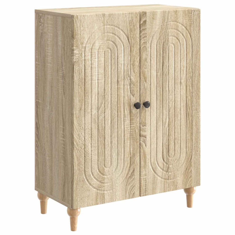 Vidaxl Sideboard Sonoma Oak 66 X 34.5 X 90 Cm Engineered Wood