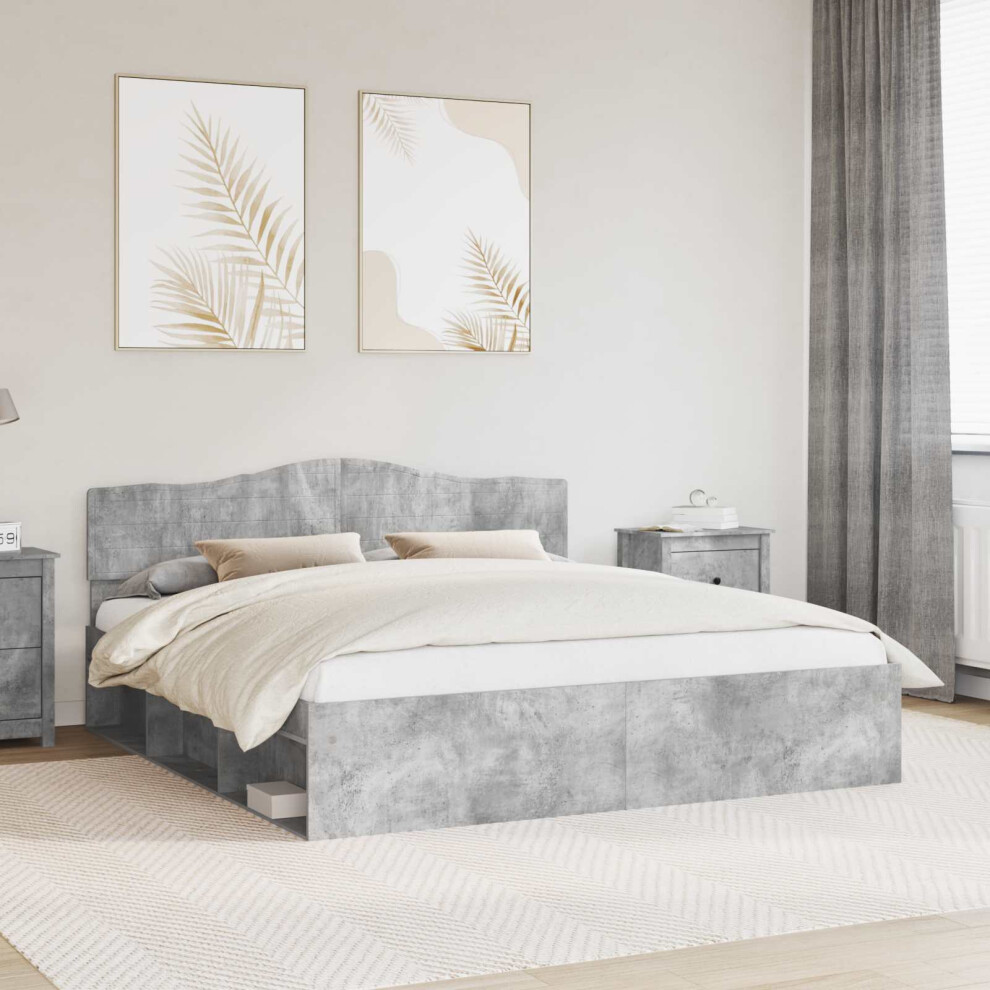 Vidaxl Bed Frame With Headboard Concerte 180 X 200 Cm Solid Pine Wood