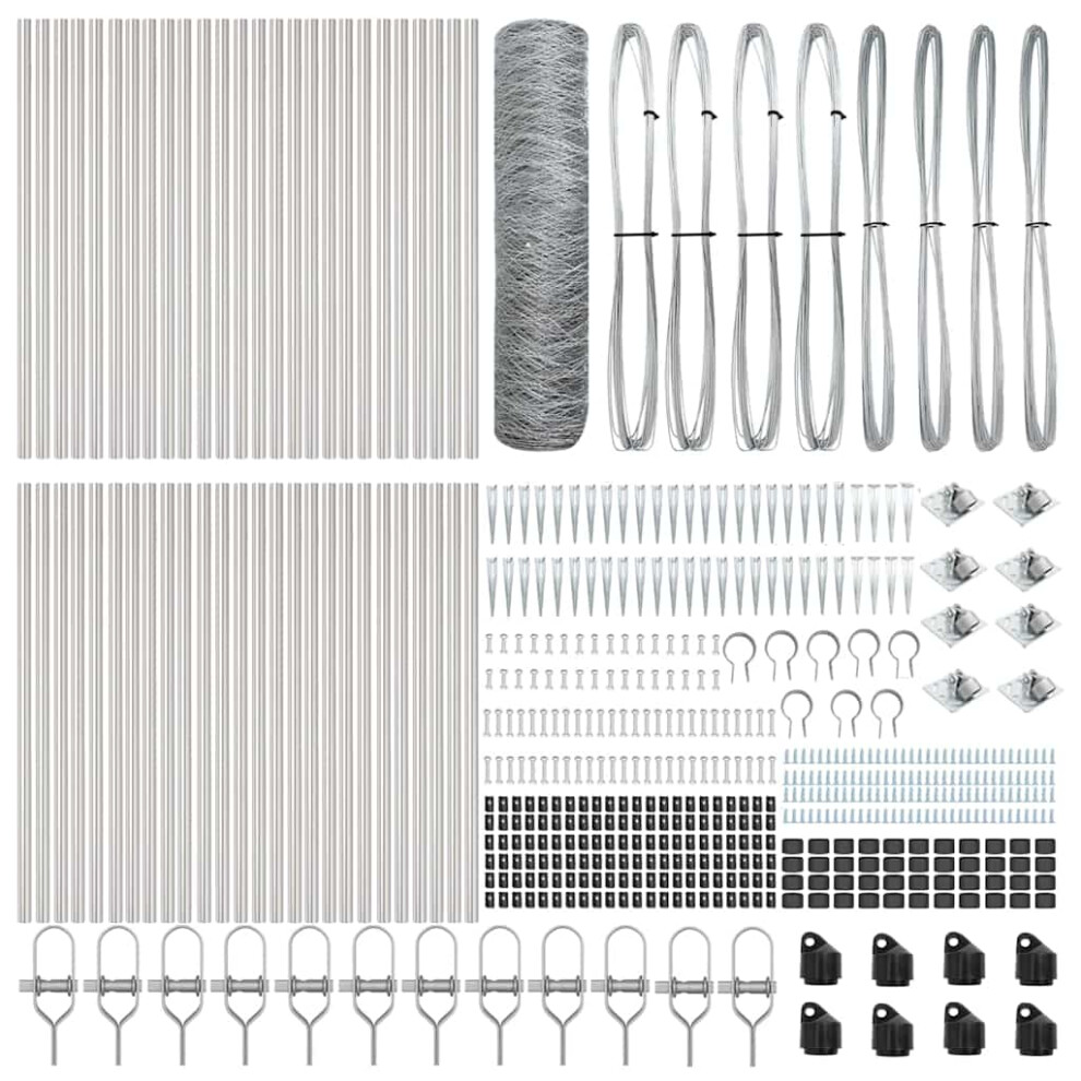 Vidaxl Welded Wire Fence With Spikes 100 X 0.8 M (W X H)