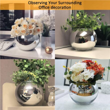 2X Cubicle Mirror 6Inch Convex Mirror Vase Cubicle Decor Desk Security Mirror to See Behind You, Stylish Glass Rearview