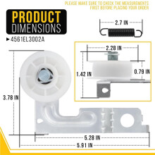 2X 4561EL3002A Idler Pulley Assembly for & Dryers - Replaces Multiple Part Numbers