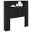 VidaXL vidaXL Storage Headboard with LED Black Oak Engineered Wood 3