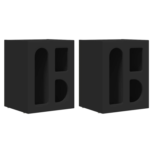 VidaXL vidaXL Bedside Table 2 pcs Black 40 x 35 x 50 cm Engineered Wood 1