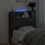 VidaXL vidaXL Storage Headboard with LED Black Oak Engineered Wood 4