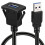 2X New USB 3.0 Flush Mount Panel Extension Cable with Locking Clip - 1M Dashboard Mount for Car, Truck, Boat, Motorcycle 2
