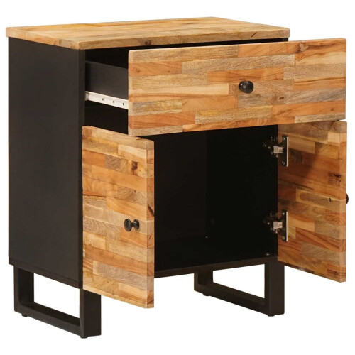 VidaXL vidaXL Bed cabinet with Drawer Brown 50 x 33 x 60 cm Solid Mango Wood 1