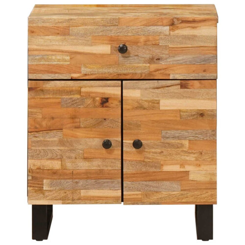 VidaXL vidaXL Bed cabinet with Drawer Brown 50 x 33 x 60 cm Solid Mango Wood 2