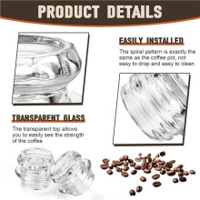 Rechange pour Percolateur à Café en Verre - Couvercle en Verre pour Percolateurs , Gsi, Texsport, Mereza et Encore - Lot de 6