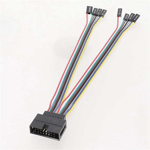 2X Multi Functional for  Front Panel Connector Adapter Cable for Computer Case Server Switches Extension Cord