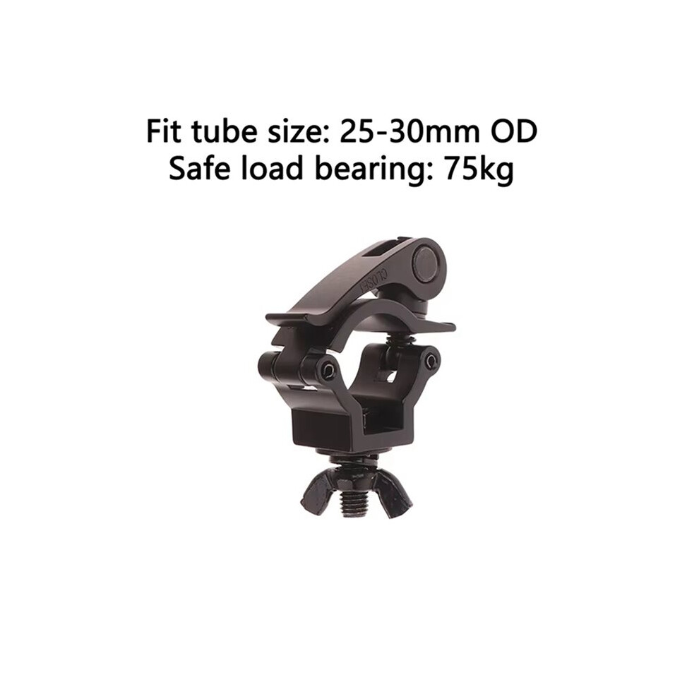 2X Quick Release Single Ring Buckle Clamp Quick Release Clamp Tube Pipe Quick Release Clamp Black 4714025241466