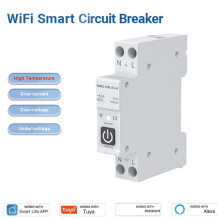 3X Tuya WIFI  Circuit Breaker 1P+N 1A-63A Adjustable DIN Rail with Metering Work with  Life Alexa Home