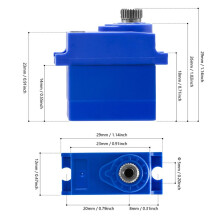 5X Servo Miniature TR-4 2065 pour Voiture RC, Engrenages Métalliques, 4,5 Kg, 3 Broches, Étanche, Micro-Servo pour Voitures RC à L'Échelle 1/18 et