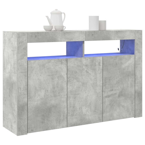VidaXL vidaXL Sideboard Concrete Grey 116 x 30 x 75 cm Engineered Wood 2