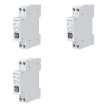 3X Disjoncteur Intelligent Tuya WIFI 1P+N 1A-63A Rail DIN Réglable avec Mesure Fonctionne avec Life Alexa Home