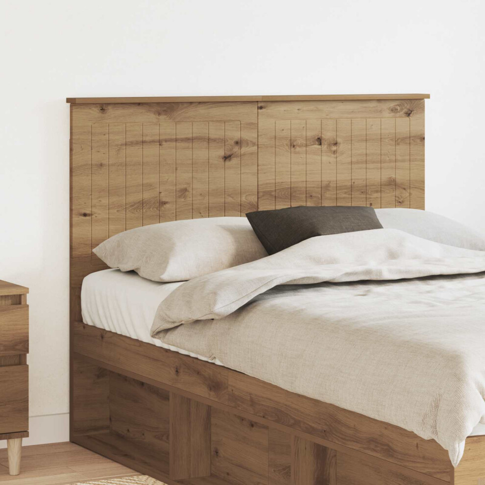 Vidaxl Headboard With Headboard Artisan Oak 135 Cm Engineered Wood