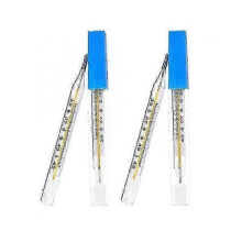 2X Medical Mercurial Glass Thermometer Large Screen Clinical Measuring Equippment