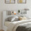 VidaXL vidaXL Storage Headboard with LED White Engineered Wood 1