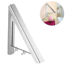 (Silver) 2026 Great!! Home Retractable Clothes Rack Wall Mounted Folding Clothes Hanger - C&S