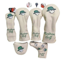 Golf Putter Headcover, Exquisite Workmanship Waterproof PU Leather Cover for Blade Style Putters, Malbon Golf Club Driver Fairway Wood Hybrid Ut