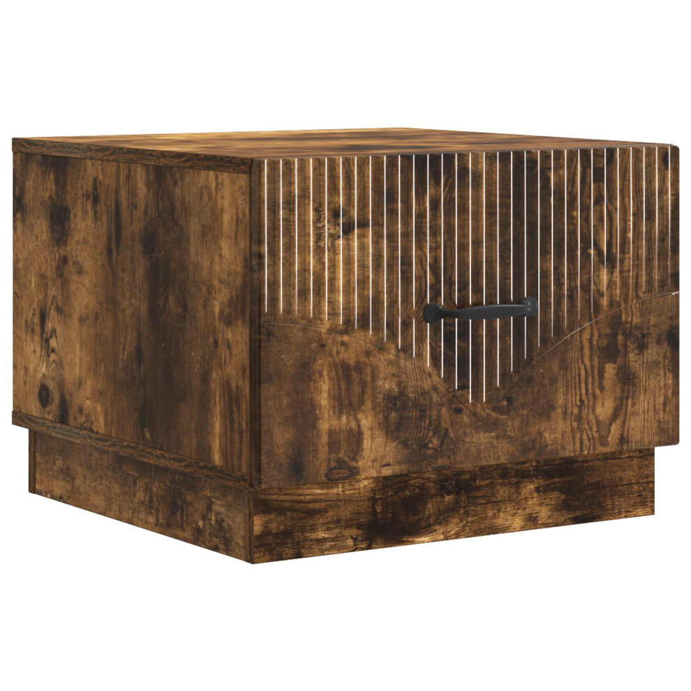 Vidaxl Coffee Table Smoked Oak 49 X 50 X 37 Cm Engineered Wood