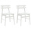 VidaXL vidaXL Dining Chair 2 pcs White Solid Rubber Wood 2