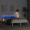 VidaXL vidaXL Bed Frame with Headboard White 120 x 190 cm Solid Pine Wood 4