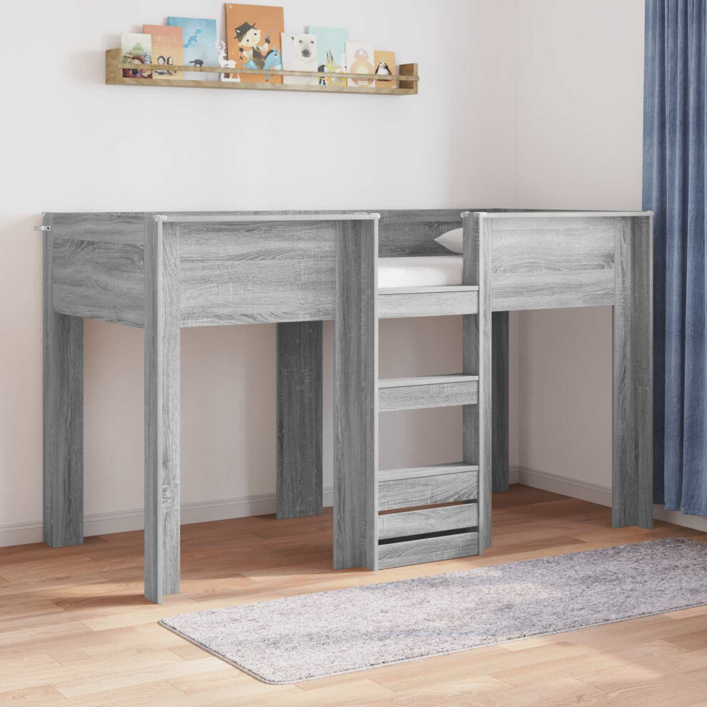 Vidaxl Bunk Bed For Kids Sonoma 75 X 190 Cm Engineered Wood Grey