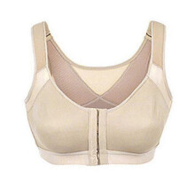 (L, Skin) Vest Bras S-L Front Closure Posture Corrector Lift Up Bra Women Push Up Cross Back Underwear Shockproof Sports Support Fitness