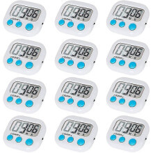 12 Pack Digital Kitchen Timer with On/off Switch, Loud Alarm cy