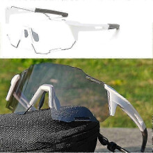 (white) 2026 Great!! Photochromic Cycling Sunglasses for Men and Women, UV400 Road Riding Glasses