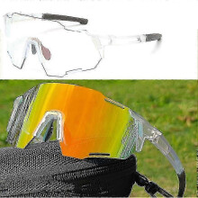 (clear) 2026 Great!! Photochromic Cycling Sunglasses for Men and Women, UV400 Road Riding Glasses