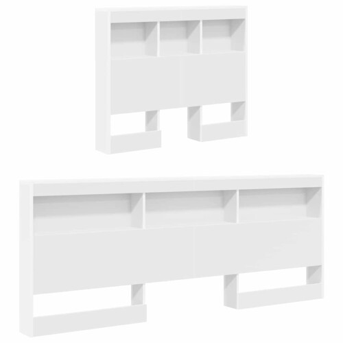 VidaXL vidaXL Storage Headboard with Shelf White 90 cm Engineered Wood 2