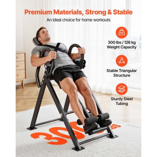 Table d'inversion Pliable-Duoku-Banc d'inversion avec Capacité de Charge de 136 kg, Conçu pour la Décompression du Dos et du Cou 2
