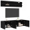 VidaXL vidaXL TV Units Wall-mounted 6 pcs Black oak Engineered wood 3