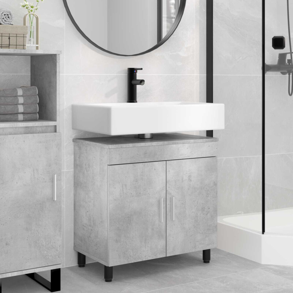 Vidaxl Bathroom Vanity Unit Concrete Grey 60 X 35 X 60 Cm
