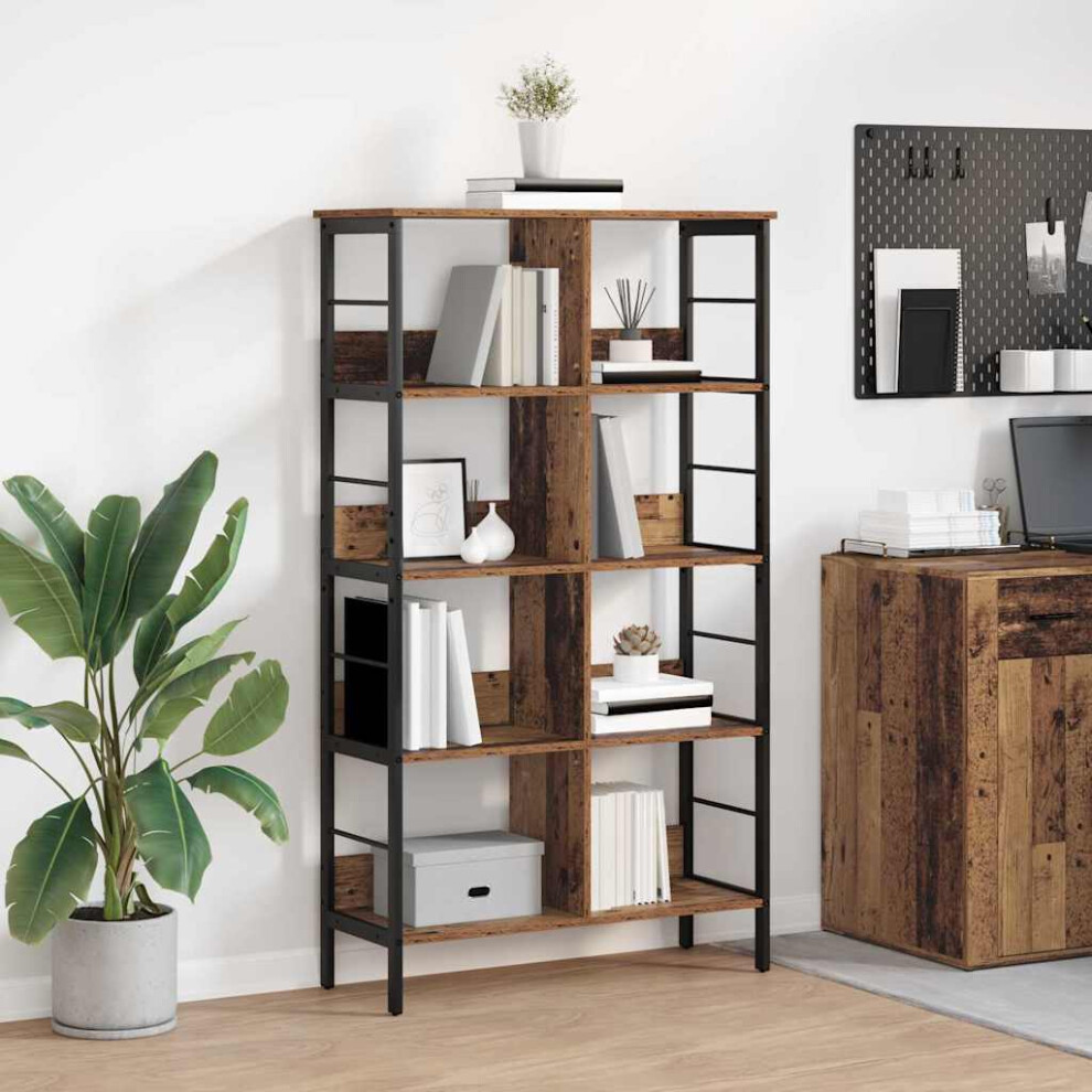 Vidaxl Bookshelf Old Wood 82 X 32 X 144.5 Cm Engineered Wood