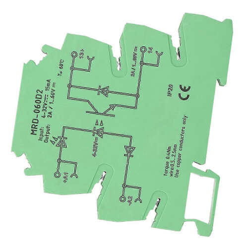 2026  Ultra Thin 6.2mm Solid State Relay Module MRD-060D2, Input 4-32VDC NO