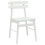 VidaXL vidaXL Dining Chair 2 pcs White Solid Rubber Wood 4