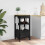 VidaXL vidaXL Kitchen Trolley MONZA Black 48 x 40 x 88.5 cm Solid Pine Wood 1