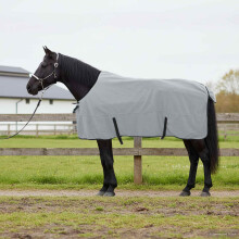 vidaXL Pferdedecke Hellgrau und Rosa 145 cm Polyester-Fleece