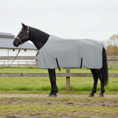 VidaXL vidaXL Pferdedecke Hellgrau und Rosa 145 cm Polyester-Fleece